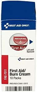 First Aid Only antiseptic and pain relief cream for minor burns