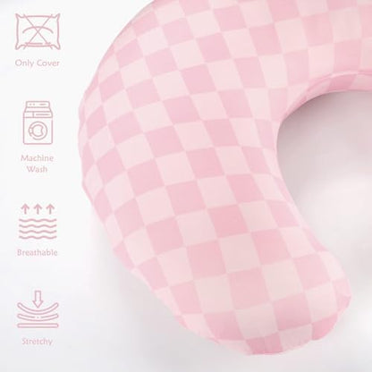 Close up of Dayeeball nursing pillow cover dotted plush texture