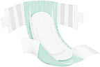 Medline FitRight heavy absorbency disposable adult diaper with tabs unfolded to show the interior core.