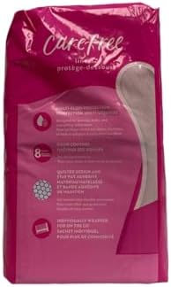 Individual wrapped Carefree unscented panty liners for feminine hygiene