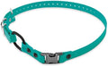 Close up of metal quick snap buckle on Educator bungee collar