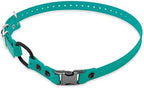 Close up of metal quick snap buckle on Educator bungee collar