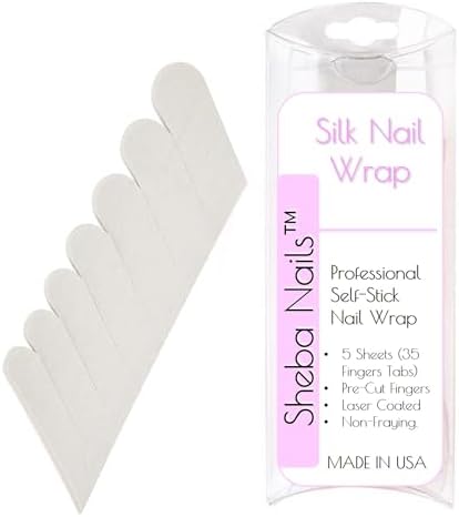 Sheba Nails silk nail wrap pre-cut finger tabs on sheets