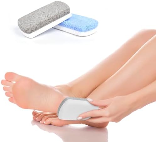 Grey and blue volcanic lava foot scrubbers for dead skin removal