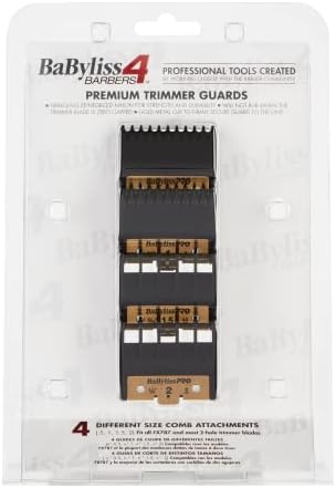 BaBylissPRO professional barber comb attachments displaying the fiberglass reinforced nylon teeth structure.