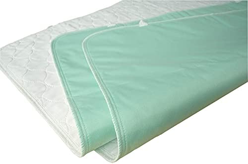 Careboree reusable waterproof bed pads spread flat across a twin size mattress to demonstrate surface coverage.