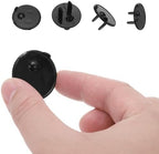 Close up of Meccanixity round black socket covers