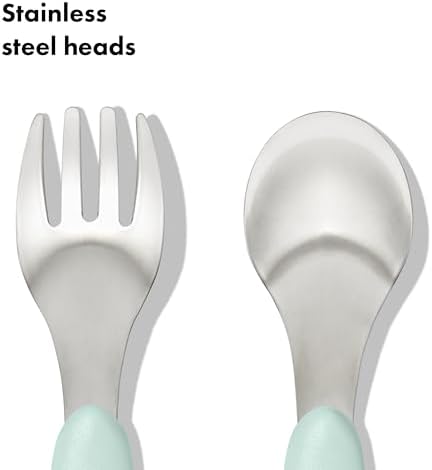 OXO Tot toddler cutlery set flat anti-roll design