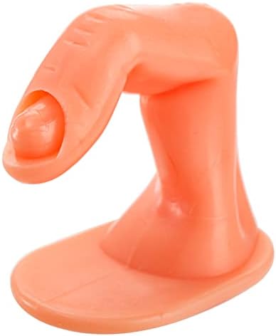 Close up of Hedume practice fingers with self-adhesive base for manicure training