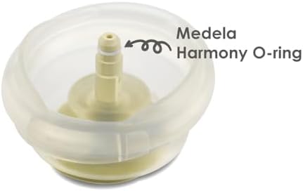 Four durable silicone replacement O-rings designed for Medela Harmony handle sealing