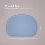 Close up view of the raised edges on the food grade kids mat containing a liquid spill.