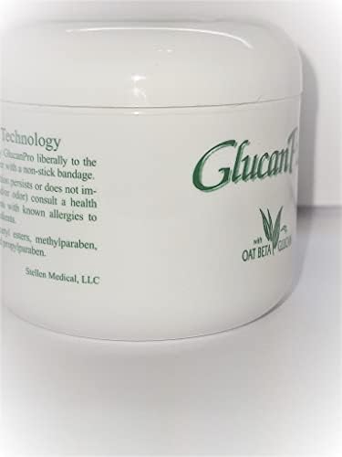 Side view of GlucanPro 3000 jar highlighting oat beta-glucan technology.