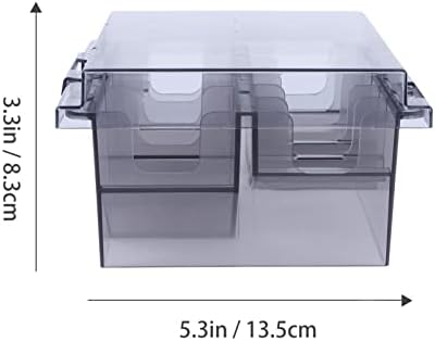 Clear plastic hair clipper guard holder with open lid showcasing empty slots for limit combs