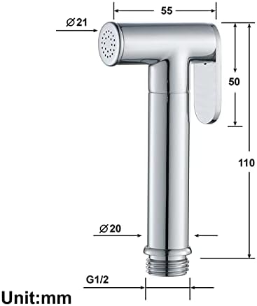 Chrome plated brass toilet jet spray head detail