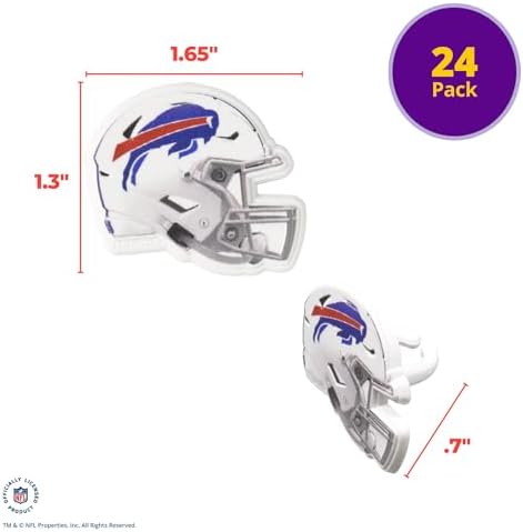 Set of 24 Buffalo Bills football cupcake decorations