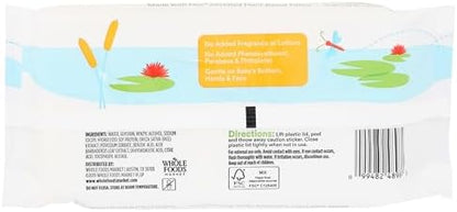 Authentic USA imported fragrance free plant based baby wipes packaging highlighting hypoallergenic properties