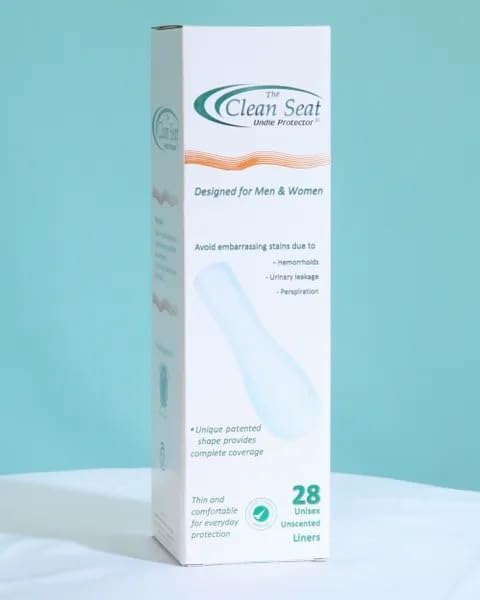 The Clean Seat 28 pack unisex sanitary napkins box back directions side