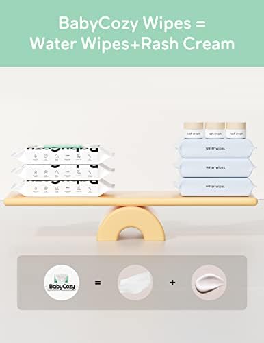 Babycozy baby wipes pack of six showing coconut oil ingredients