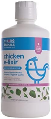 Strong Animals E-lixir - Daily Water Additive for Chickens 32 oz, Natural Chicken Vitamins for Water with Organic Oregano Oil, Prebiotics, Calcium, Vitamins D & E & Electrolytes for Poultry - Image 2