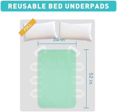 Folded reusable bed pads for elderly care