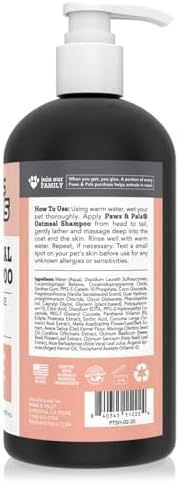 Close up of the non toxic soap free formula being poured for sensitive pet skin