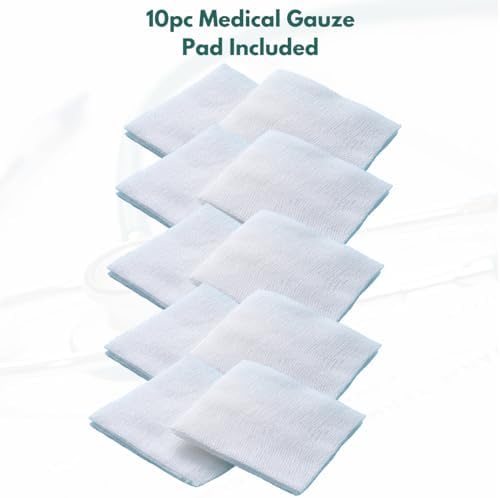 Clear medical tape roll being torn easily by hand for quick wound care