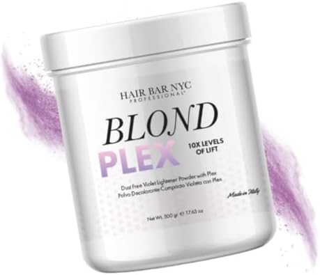 Top view of the five hundred grams dust free violet lightener container showing secure seal