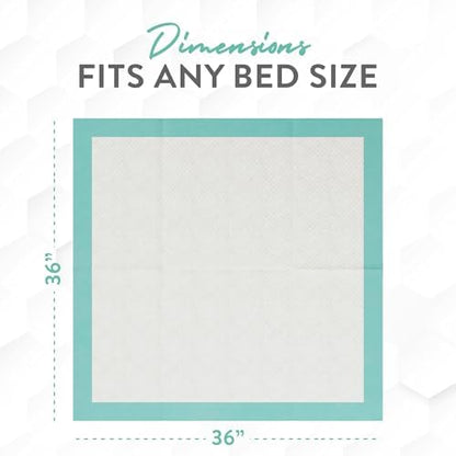 Authentic USA imported Inspire underpads packaging displaying the ultra maximum absorbency rating and leakproof guarantee