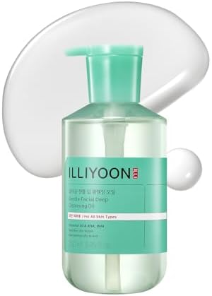 Illiyoon facial cleanser bottle with turquoise pump dispenser