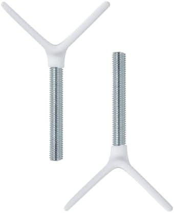 Two pack of metal Y-shaped adapter screws for pressure mounted dog gates on staircase railings