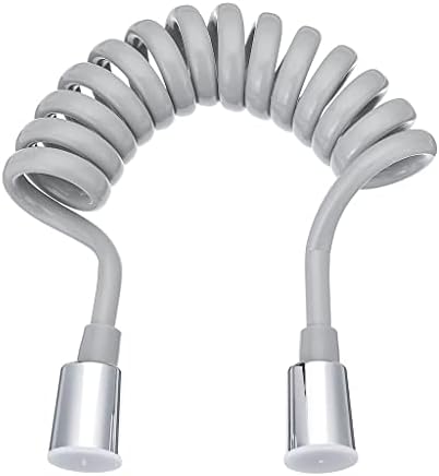 Close up of the chrome finished bidet sprayer nozzle head with press trigger