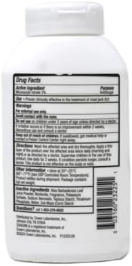 Zeasorb AF miconazole nitrate two percent antifungal powder label details