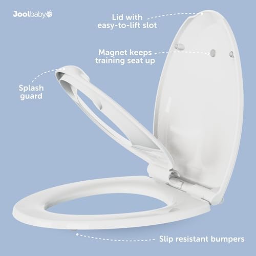 Slip resistant bumpers located on the underside of the adult toilet seat ring