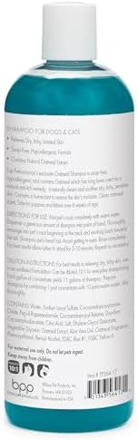 Top Performance Oatmeal Dog and Cat Shampoo usage instructions