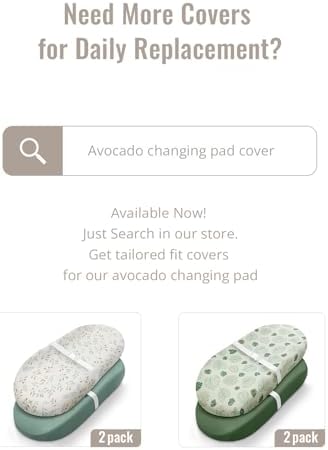 Blissful Diary changing pad cover showing elastic fit