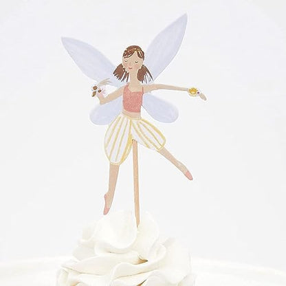 Whimsical fairy birthday party cake decorations