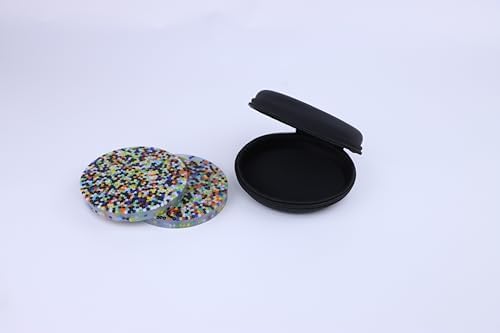 RadBizz skin picking relief toy alongside its black protective round carrying case