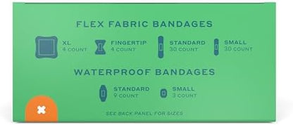 Welly flexible fabric bandage stretching over a knuckle to demonstrate durable movement flexibility.