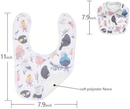 Assorted pattern baby bibs for drooling and feeding