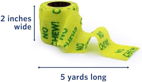 Non slip pet first aid wrap that does not stick to animal fur