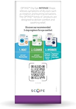 Sterile single use containers of Optase Intense drops for portable eye care.