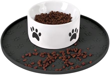 Joyinjojo waterproof pet feeding mat with raised lip