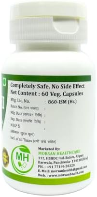 Pure Psoralea corylifolia vegetarian capsules ingredient list and product specifications label