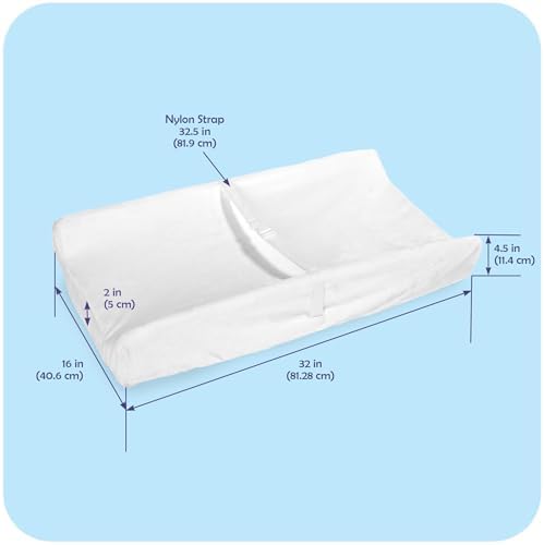 Badger Basket baby changing pad showing contoured raised sides