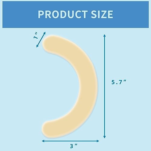 Crescent shaped medical grade hydrocolloid barrier tape for colostomy bags