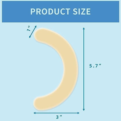 Crescent shaped medical grade hydrocolloid barrier tape for colostomy bags