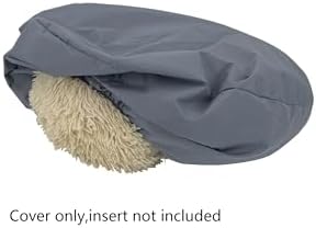 Large 45 inch round pet bed protector with non-skid bottom design detail
