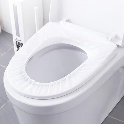 Zeckzoin public toilet cover packaging box with fifty individual pieces for hospital and travel use.