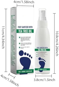 Close up of MILEDY foot spray packaging highlighting fast drying formula.