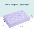 Close up of Wildkin vinyl nap mat material and strap
